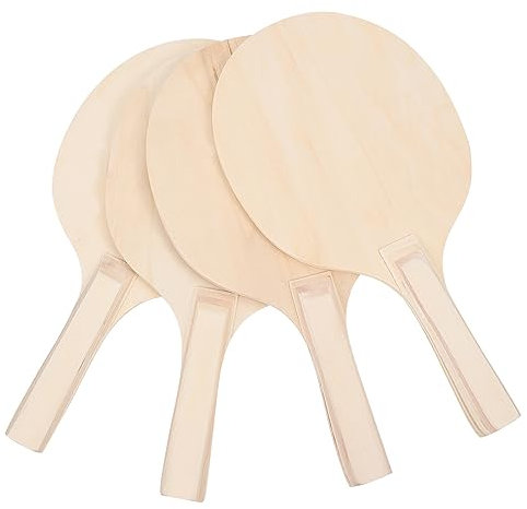 HANABASS 4stücke Badminton Racket Holzschläger Für Strandspiele Leichte Und Handliche Sportgeräte Für Erwachsene Für Und Outdoor-aktivitäten
