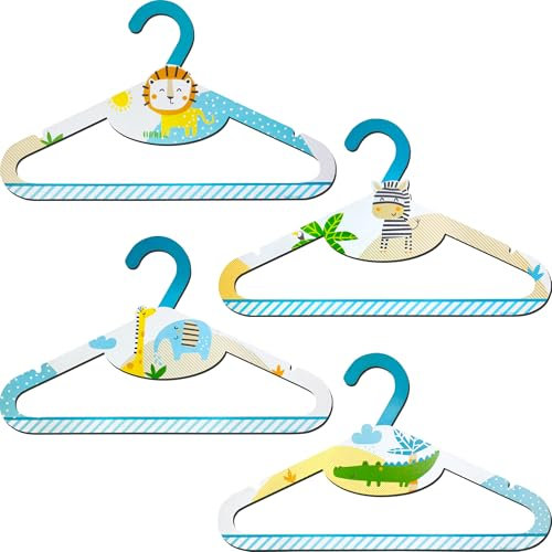 Dalber Gruccia per bambini My Little Jungle Animali Grigio Confezione da 8 pz. (2 x Modello) - 31 cm