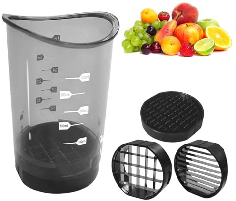 Vegetable & Fruit Slicer Pro - Fruit Slicing Cup, 3-in-1 Multi-Cooking Cutter with Removable Dishwasher-Safe Blades & Push Plate, Egg Slicer for Bananas, Grapes, Strawberries & Veg Prep