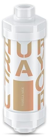 Filtro de ducha con vitamina C, suavizante de agua dura, hidratante para la piel, aromaterapia, piel y cabello más brillantes, fácil de instalar, se adapta a cualquier cabezal de ducha (leche de