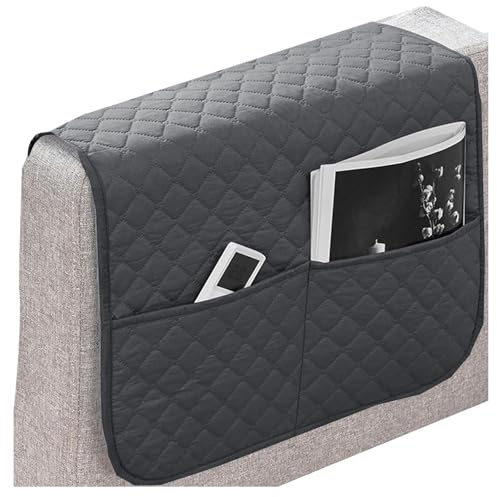 ILiemao Sofa Armlehnenbezüge Couch Kopfstützenbezug Armlehnenschoner für Armkappen Schonbezüge Sessel Relaxsessel Armbezug Kopfstützenschutz Sitzbezug Wasserfest rutschfeste(Dunkelgrau)