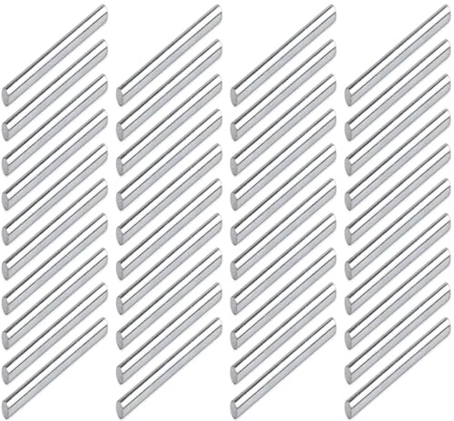 TRLREQ 40 Stück Metall-Stützstifte, Lagerstahl, Zylinder-Bodenstifte, Regalheringe für Ivar-Regale und zur Verwendung an präziser Stelle (Silber)