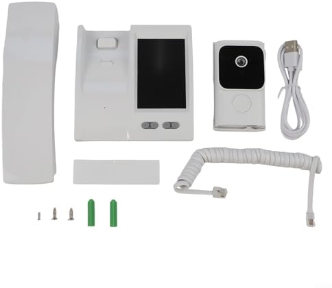 Besttoolifes Intercomunicador inalámbrico con timbre de video con IPS de 3.5 pulgadas, audio bidireccional HD, infrarrojos, tonos de llamada personalizados, para una fácil instalación para la