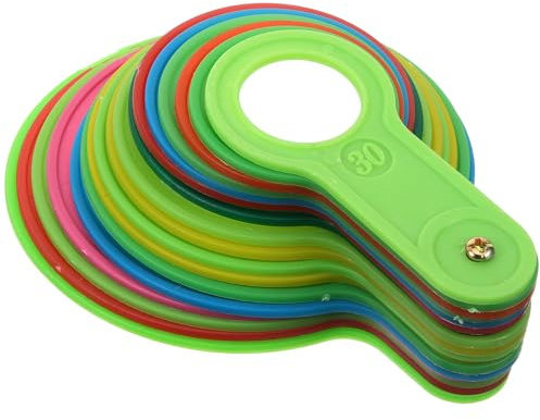 CIYODO Anillo Medidor de Plástico para Frutas Juego de 17 Piezas Tamaño 30-110 MM Calibrador de Diámetro para Naranjas Melocotones y Cítricos Herramienta Agrícola para Clasificación