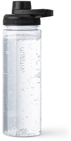 VINSUN Borraccia 750ml Tritan - A prova di Perdite, senza BPA | Adatta a Bevande Gassate, Riutilizzabile - Bottiglia Acqua Leggera per Sport, Scuola, Università e Bici