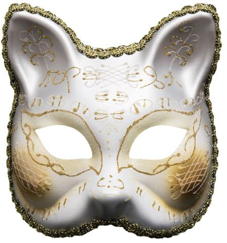 Demi-visage d'Halloween Cosplay Mascarade Anime japonais Animal pour fête masqué Halloween Demi-visage Animal mignon