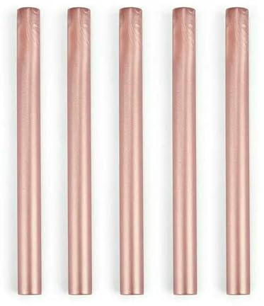 13 cm lange 5er-Packung DIY-Siegelwachsstäbchen, Siegelwachs für Hochzeitseinladungen, roségolden