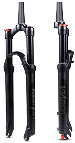 YADZISW Forcella ad Aria MTB 26/27,5/29 Pollici per Mountain Bike, Regolazione della Pressione e del Ritorno, Escursione 100 mm, Sospensione 1 1/8 Tubo Dritto, Attacco QR 28,6 mm 9 mm