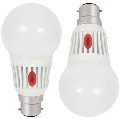 LITECRAFT Light Bulb B22 Bayonet Cap White with Dusk Till Dawn Sensor - 2 Pack