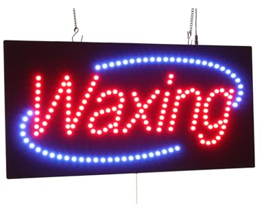 Waxing Sign, 24x12, 60x30cm, TOPKING, LED, Neon, Florescent, Signage, Signboard, Display, Billboard, Screen, Grand Opening, Gift