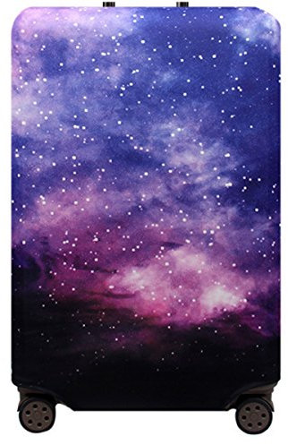 YianBestja Elastisch Reise Kofferschutzhülle Abdeckung Waschbar Kofferhülle Schutz Bezug Luggage Cover für 18-32 Zoll Koffer (Nebel, M (22-24 Zoll))