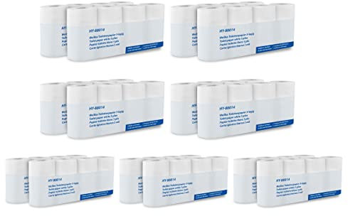 Hypafol Toilettenpapier mit Blumenprägung, 3-lagig | Vorratspack mit 112 Rollen | 7x 8 Rollen à 250 Blatt | extra weich und reißfest | aus hochwertigem weißem Zellstoff