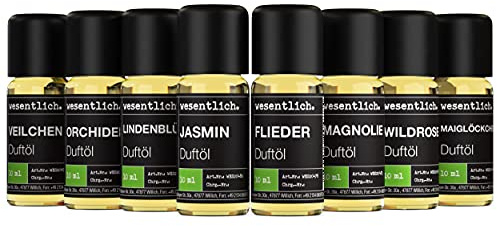 aufgeblüht - ein Set aus 8 ausgewählten Duftölen von wesentlich. - für Duftlampe und Diffuser 8x10ml