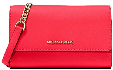 MICHAEL Michael Kors Saffiano Leather 3-in-1 Crossbody Clutch - Coral