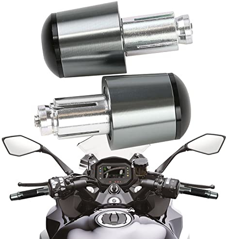 KEEPDSGN 7/8 22mm-24mm Motorrad Lenkerendkappen, Aluminium Motorrad Lenkerstopfen Kompatibel mit XJ6 XJ6N FZ1 FZ6 FZ09 MT03 MT07 MT09 MT10 YZF R1 R6.