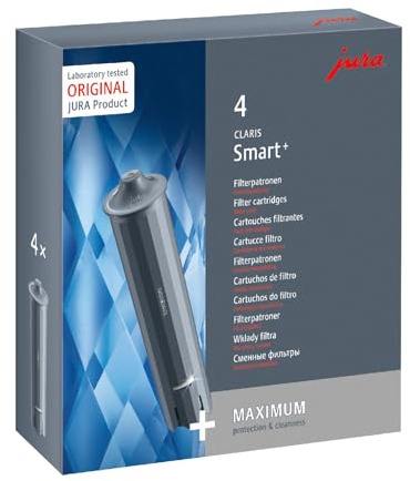 JURA Original – CLARIS Smart+ filterpatron med automatisk filterdetektering – TÜV-certifierad hygien – 4-pack – 25066