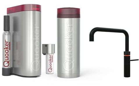 Quooker mit Reservoire PRO3 und CUBE kochend Wasserhahn (Fusion Square, schwarz)