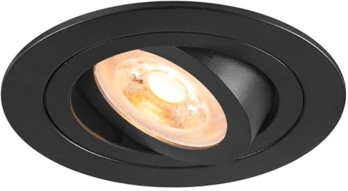 SLV NEW TRIA 75, Deckeneinbauleuchte, rund, max. 10W GU10, schwarz