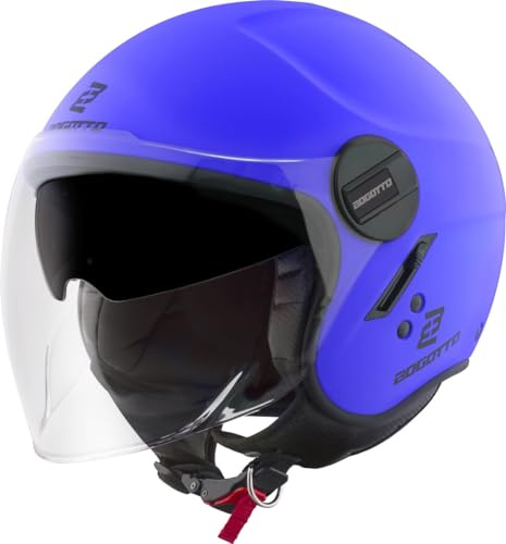 Bogotto H595-1 SPN Jethelm, blau matt, S