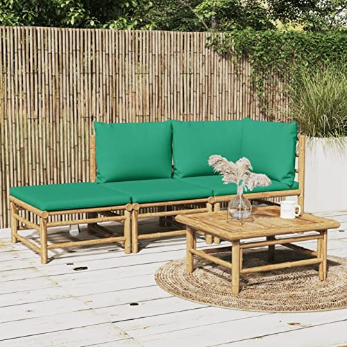 Festnight Balkonmöbel Kleiner Balkon Sofa 3 Sitzer Gartensofa Bambus Lounge Sofa Outdoor Bank Holzbank Gartenbank Terrasse Gartenmöbel Sitzbank Terrassenmöbel Lounge Bank Balkonstuhl