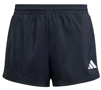 adidas Girl's Train Essentials 3-Stripes Shorts, Black/White, 9-10 Years