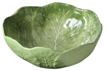 JUNYFFF Fruttiera Cesto di Frutta Ciotola di Frutta dal Design Elegante Dimensioni Perfette Ciotole di Frutta in Ceramica Super Durevoli Verde Portafrutta