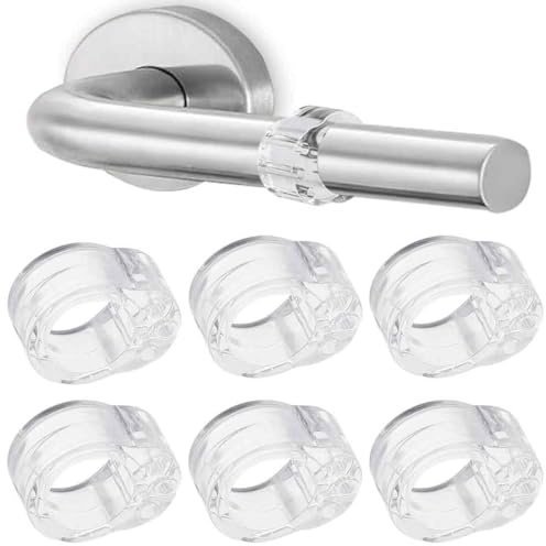 6er Set Türklinkenpuffer,Wandpuffer Anschlagdämpfer Türstopper, Hochelastische Türgriff Schutz,transparente Türstopper, Zum Schutz von Wand und Möbel