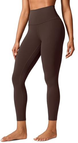 CRZ YOGA Butterlift Workout Leggings 25 - High Waisted Pilates Gym Athletic Womens Yoga Pants Buttery Soft Hot Fudge Brown Medium