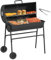 YITAHOME Compact Charcoal BBQ Grill Smoker | Adjustable Height Coal Tray & Built-in Thermometer | Portable Barbecue for Small Gardens, Balcony, Picnics (With Grill Tool)
