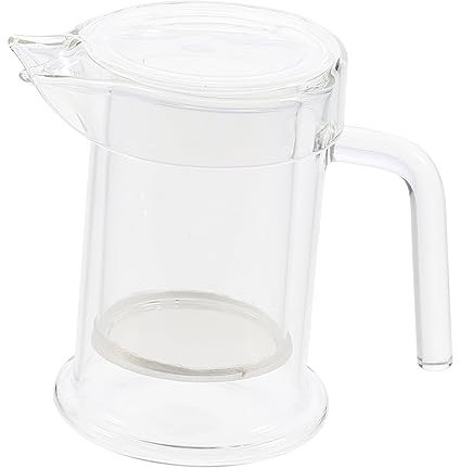 CLISPEED Glas Teekanne Mit Filter Teebereiter Für Zuhause Büro Einfache Reinigung Sicherer Gebrauch Ergonomischer Griff Langer Ausguss Praktisches Teeset Tee Maker Aus Glas