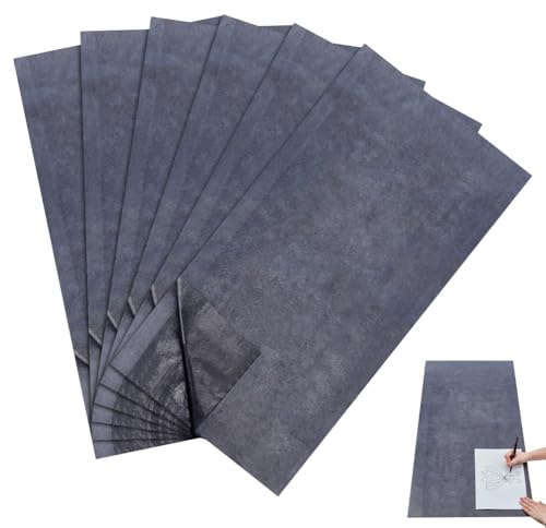 NBEADS 6 Foglio di Carta Carbone Grandi, Carta da Lucido in Grafite da 2000x510mm, Carta Carbone Cerata per Disegno, Articoli di Alta qualità per Arti e Mestieri, Grigio