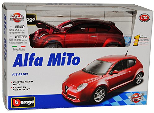 Generisch Alfa-R. Mito Rot Metallic Kit Bausatz 1/24 Burago Burago Modellauto Modell Auto