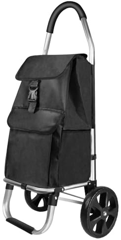 3 in 1 Groß Einkaufstrolley, 40L Tasche Einkaufstasche mit Rollen Einkaufswagen Trolley Faltbarer Einkaufswagen, Abnehmbar Einkaufstasche Strandtrolley, Inkaufen Ohne Schleppen