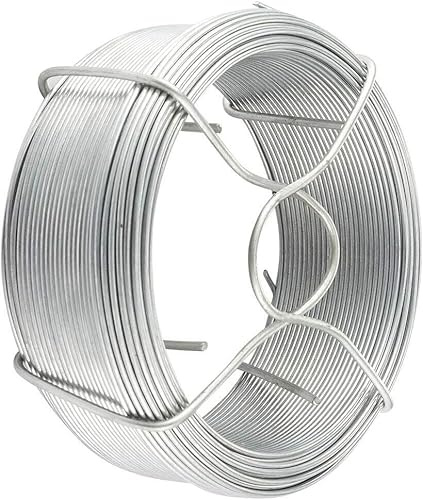 APXB 50m Multi Purpose Galvanised Garden Fence Wire Coil Line Roll 1mm Thick Heavy Duty Rust Resistant Metal For Plants, Crafting, Netting, Repairing, Gardening, Hanging, Tying, Fixing and Fencing