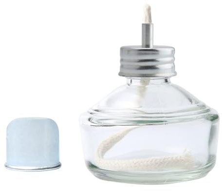 Leere 150ml Alkohollampe aus Glas mit Edelstahlkappe, Sicherer Laborwärmer | Alkoholbrenner aus Laborglas, säure- & alkalibeständig, mit Metallabdeckung. Ideal für Labor, Zahnmedizin & Hobby