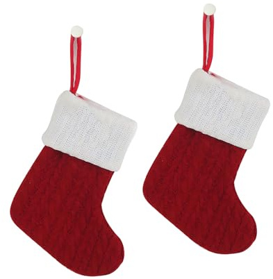 EAZHOP Weihnachtsstrümpfe mit Buchstaben, Nikolausstrumpf Kinder Klein, Gestrickt Weihnachtsstrumpf Personalisiert Nikolaus Socken Nikolausstiefel, Weihnachtsstrümpfe Kamin für Weihnachtsdeko (A)