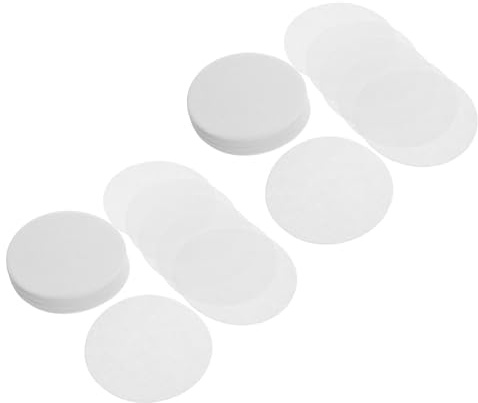 HONMEET Filtres à Café Ronds en Papier Blanc 64 MM Lot de 600 Pièces Jetables Compatibles Cafetières à Piston et Machines à Filtre pour Infusion Pure et Usage Quotidien