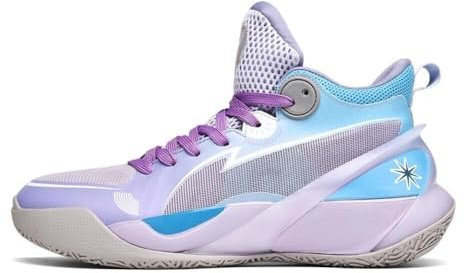 Herrbasketskor i mesh med stötdämpande mjuk sula, slitstarka och trendiga träningsskor Skor för promenader(Purple,36 EU)