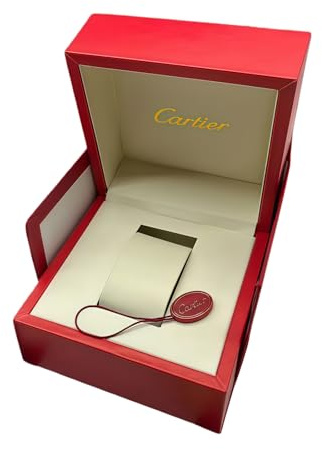 ROUREOX Scatola Orologi Rossa Compatta Custodia Conservazione Leggera 400g Design Quadrato Esterno Texturizzato per Cartier