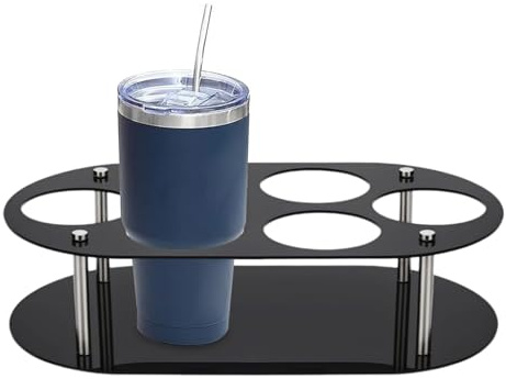 Generisch Almacenamiento de botellas – Organizador de vasos, soporte de metal acrílico | Ahorro de espacio de cocina concepto de unidad organizadora de bebidas, estación de clasificación de bebidas