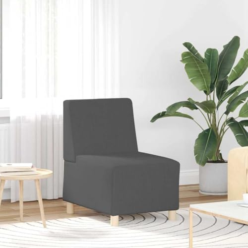 HFXHIJXQ Cord-Sessel Dunkelgrau 55x74x82 cm Modulares Armfreies Sofa mit Sperrholzrahmen Modernes Design Robustes Schlafsessel für Wohnzimmer Schlafzimmer Büro und Empfangsbereich