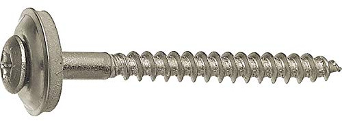 Spenglerschrauben Edelstahl 4.5x55 mm; 100 Stück; mit Dichtscheibe D = 15 mm; A2 Spengler Schrauben; Torx Antrieb TX20