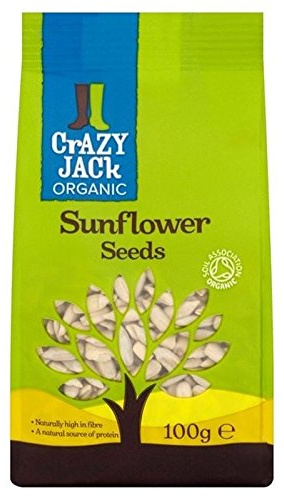 Crazy Jack Orgánica Semillas De Girasol 100g (Paquete de 2)
