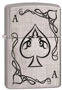 Zippo Briquet tempête Tribal Ace, as Tribal, Tissage Lin, Image Couleur, Rechargeable, réutilisable, Design Coupe-Vent, boîte Cadeau, fabriqué aux États-Unis