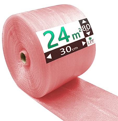 LPF dieLUFTPOLSTERFOLIE Luftpolsterfolie 75my 30cm Verpackungsfolie Luftpolster Rolle Blisterfolie Noppenfolie Polsterfolie Umzug 1m Knallfolie Polstermaterial Versand Transparent Umzugfolie