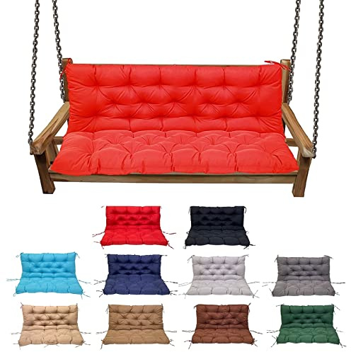 YXMKJOS Swing Cushion Replacement Outdoor Porch Waterproof Bench Cushion 2-3 Seater Washable Bench Replacement Cushions for Outdoor Patio Porch Swing Cushions