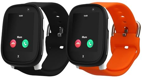 kwmobile Klockarmband set kompatibelt med Xplora X6 Play – 2 x TPU silikon fitness tracker sportband – storlek liten (S), Small