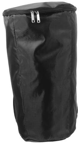 Djembe Tasche für 8-zoll Djembe Schwarz mit Reißverschluss | Doppelträger, Wasserabweisendes Gewebe, als Rucksack Tragbar, Passgenaue Hülle Zufällige Farbe
