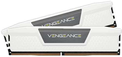 CORSAIR Vengeance DDR5 RAM 64GB (2x32GB) 6000MHz CL30-36-36-76 1.4V AMD Expo & Intel XMP Memoria de Ordenador de Sobremesa - Blanco (CMK64GX5M2B6000Z30W)