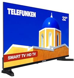 Telefunken 32DTHV735 Smart TV, 32 Pulgadas HD, 2025, HDR, 1366 x 768, Diseño sin Marcos, Dolby Audio
